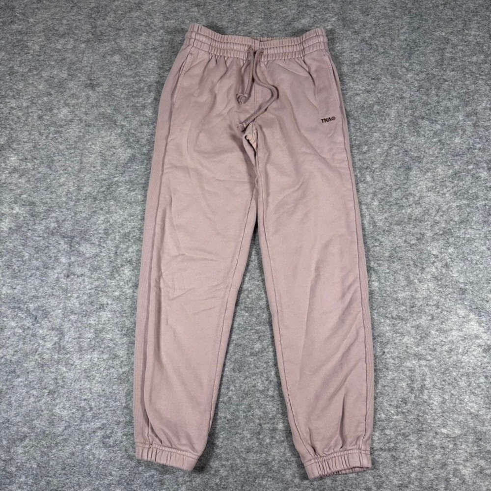Tna Sweatfleece Joggers Pink Terry Fleece‎ Boyfriend Fit Sweatpants Womens 2XS